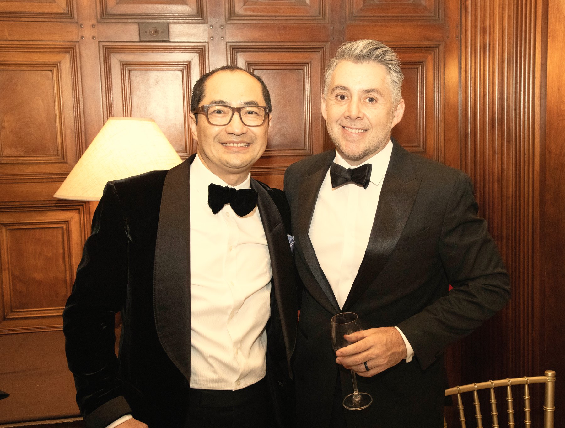 Guests in black tie at La Paulée